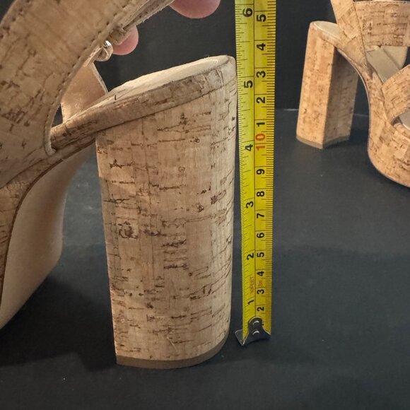 AGL Petra Platform Cork Block Heel Slingback Sandal Women's, Size 40 WORN ONCE - Picture 12 of 12